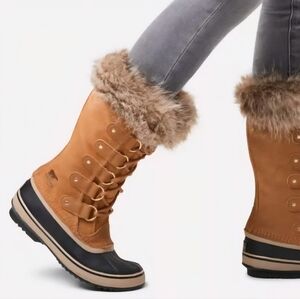 Sorel Brown Fur-Trimmed Winter Boots
